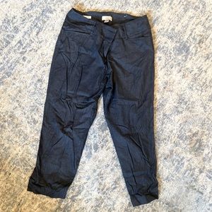 LOFT Curvy Crop Denim Dress Pants